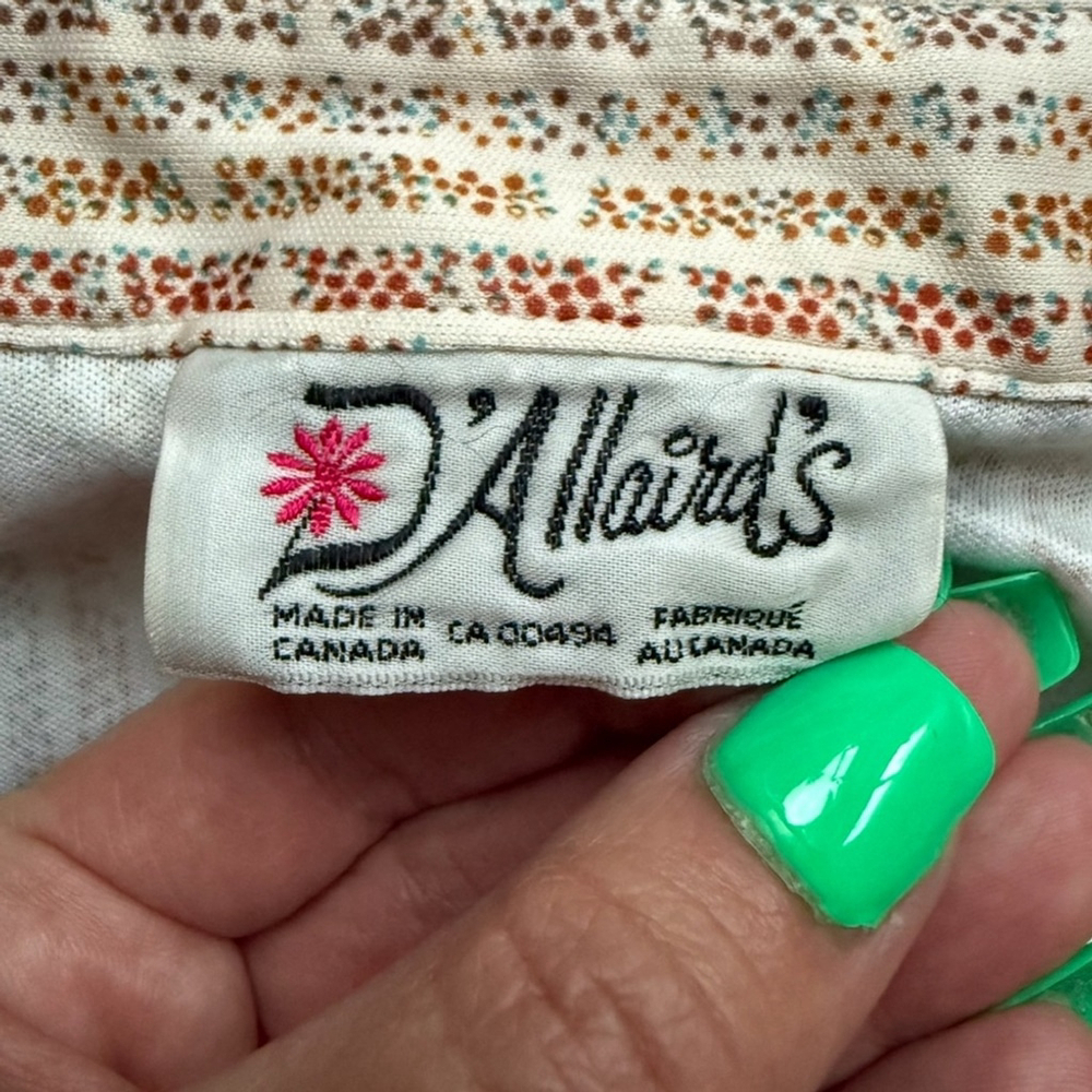 Vintage D’Allairds 80s 90s Button-Up Blouse Size L Retro Office Lightweight - Picture 4 of 13
